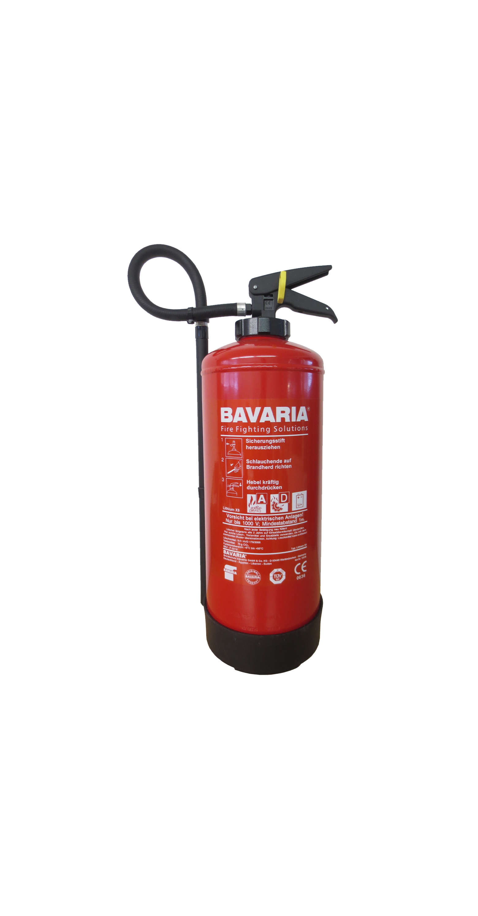 LithiumX9 – Bavaria Feuerlöscher 9 Liter für Metall-und Lithium-Brände.