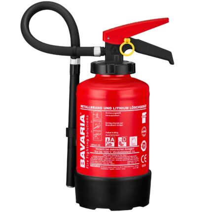 Lithium-Feuerlöscher Bavaria X3 – kompakter Feuerlöscher für Lithium-Ionen-Akkubrände und Metallbrände.