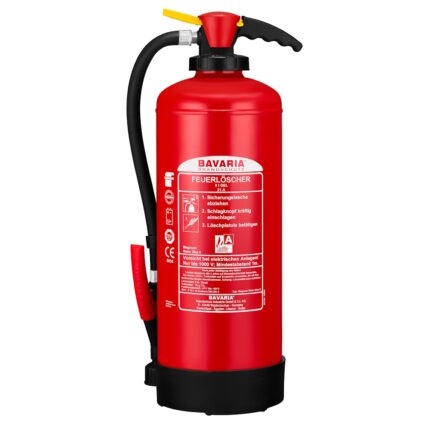 Lithium-Feuerlöscher Bavaria Water Glue 9 – leistungsstarker Feuerlöscher für Lithium-Ionen-Akkubrände und Brandklasse A.