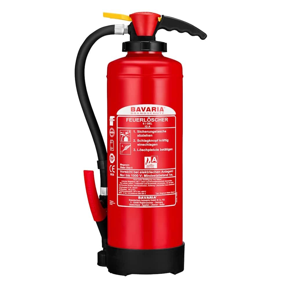 Lithium-Feuerlöscher Bavaria Water Glue 6 – ideal zur Bekämpfung von Lithium-Ionen-Akku- und Metallbränden.
